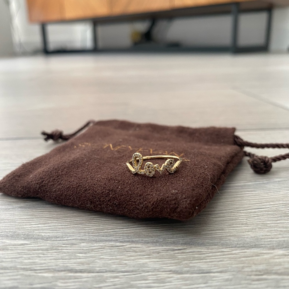 Sydney Evan Gold and Diamond Love Ring